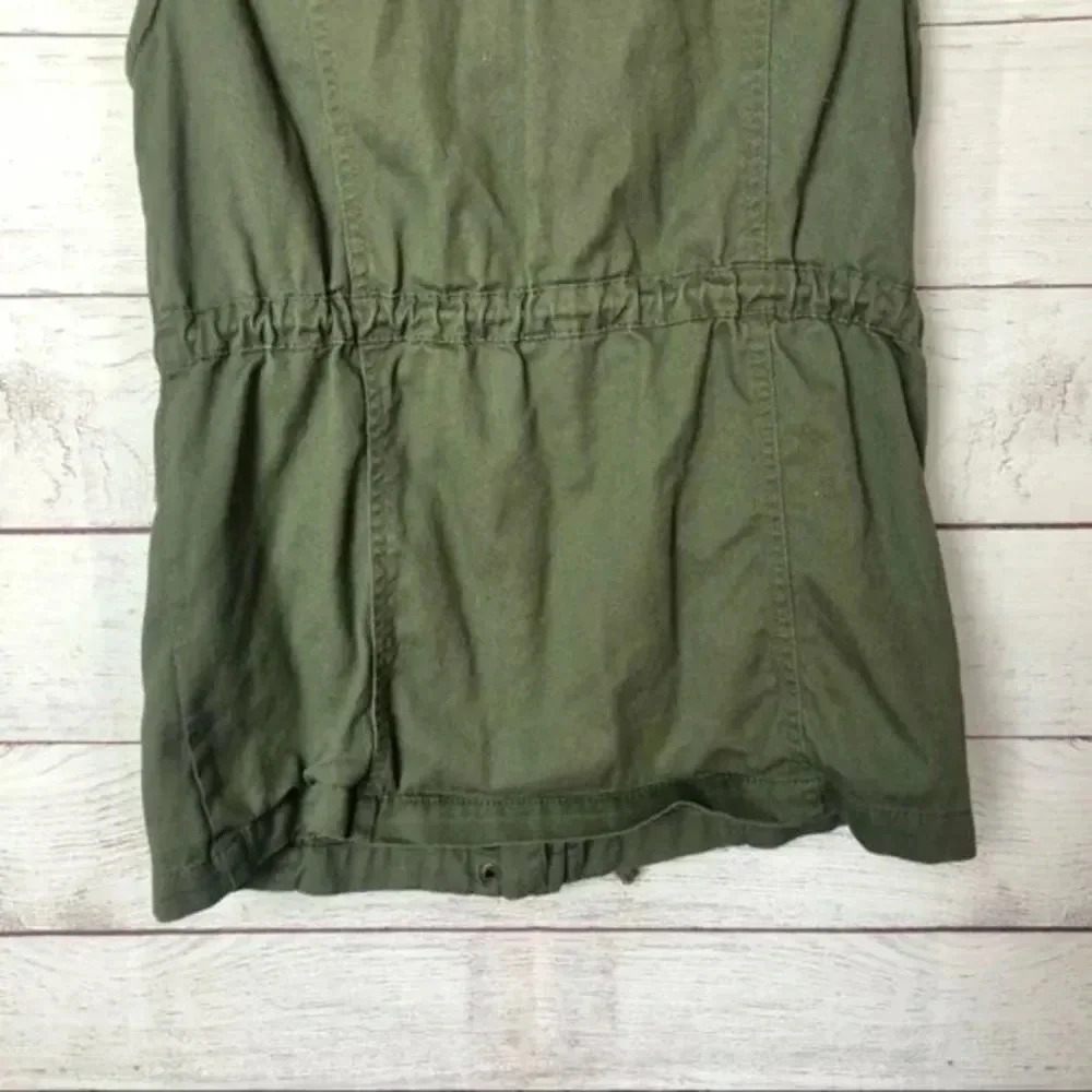Boutique Harper Army Green Military Utility Vest with Pockets S - Picture 6 of 6